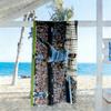 Telo da Spiaggia Giocatore di Calcio Dinamico Super Morbido Microfibra Tessuto Asciugatura Rapida Confortevole Leggero