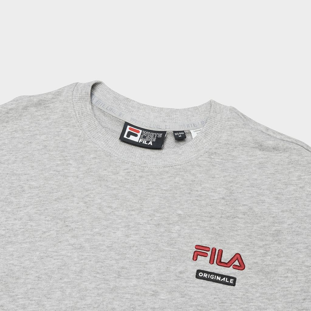 Fila 2023 Winter New Knit Pullover Fashion Casual Simple Loose Sweatshirt Women Sweatshirt Dark-Marble-Flower-Gray F51W349215A-MG