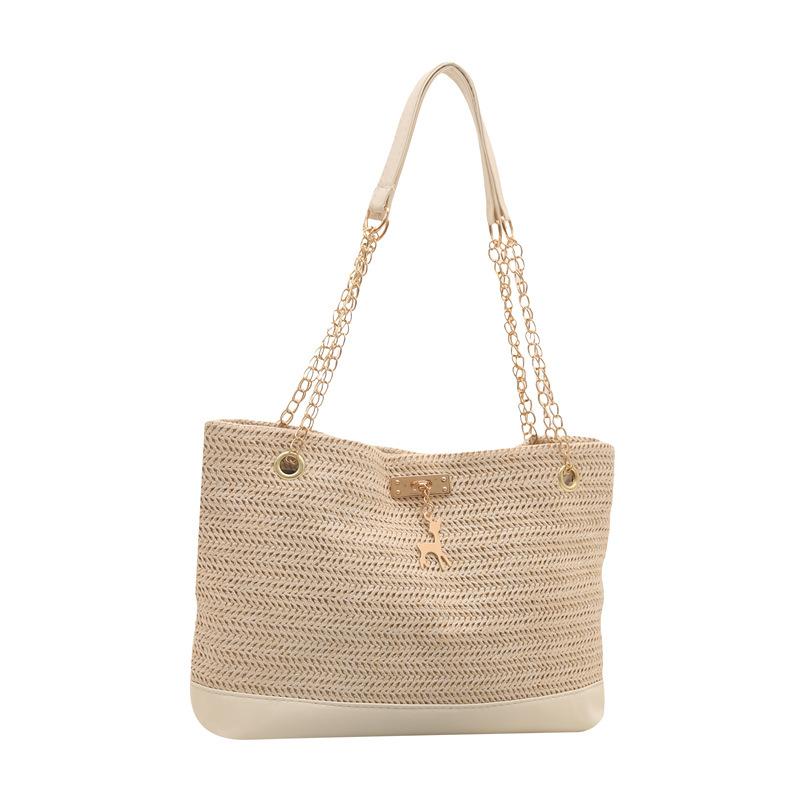 Woven Bags Women's Bags Stylish and Simple Shoulder Handbags Large Capacity Commuter Tote Bags