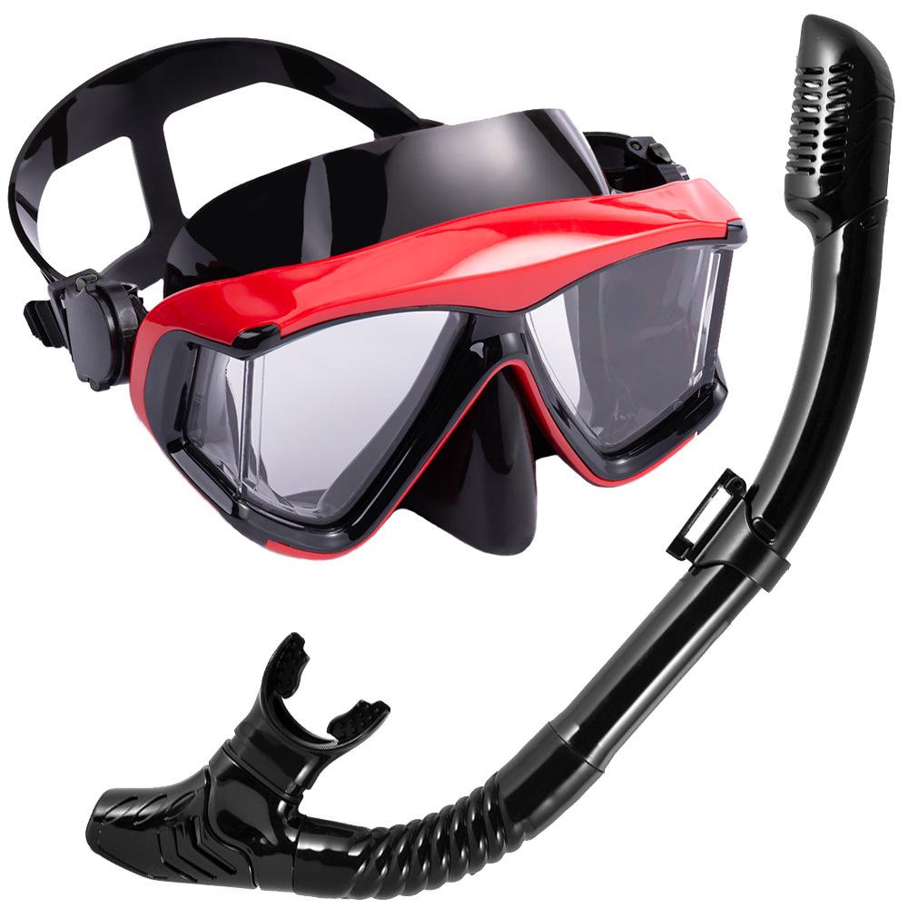 Adult Myopia-Compatible Silicone Diving Mask & Snorkel Set 0 Degree