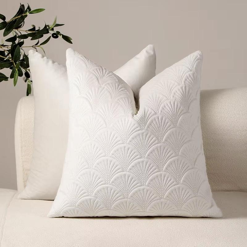1pc design velvet cushion cover 45*45cm decorative throw pillow case for sofa livingroom bedroom decor pillow cover beige grey