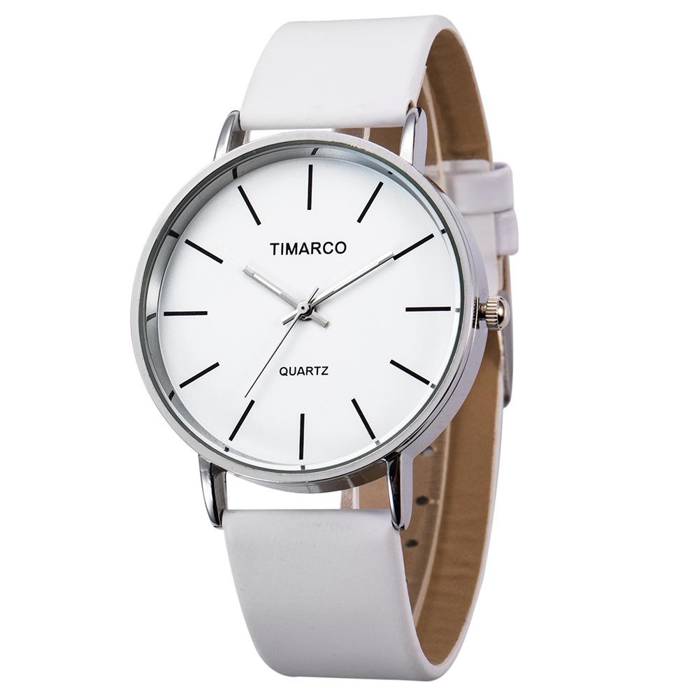 TIMARCO Women's Casual Leather Strap Quartz Watch - Fashionable and Trendy