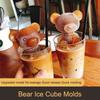 Two Sizes Of Bear Ice Cube Molds, Silicone Bear Ice Cube Molds, Ice Ball Mold Suitable For Milk Tea And Coffee, Ice-Tray