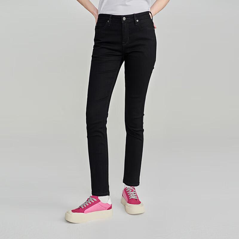 Lee 433 Slim High-Waist Black Jeans for Women