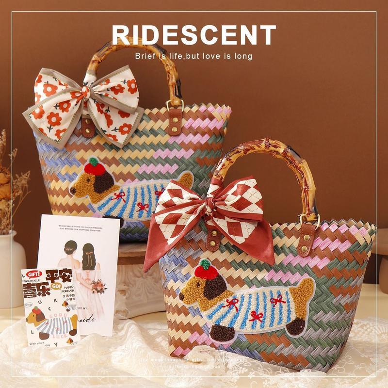JINGRUIXIANG Dachshund Woven Gift Basket