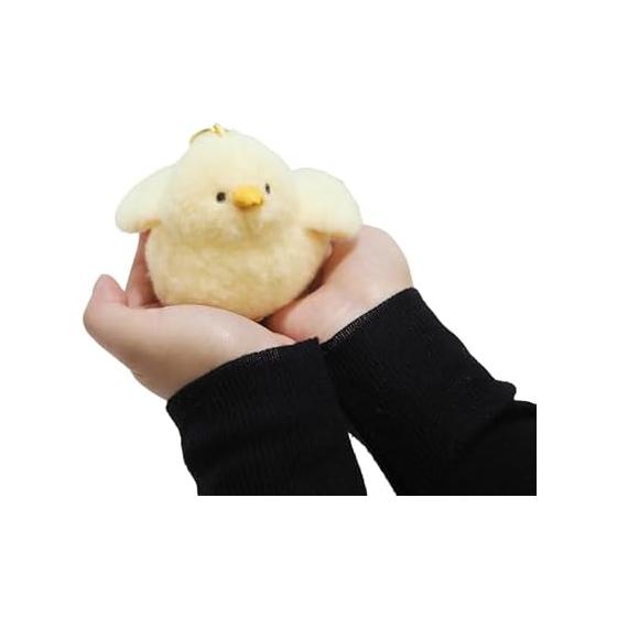Sunlemon Powabiyori Key Chain Chick 10 X 9.5 X 14 Cm Bag Charm Keychain Wool Style Fabric Cute Bird Healing P-1873