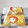 Soft BlanketKids Camping Cartoon manga A-Anne of Green Gables Throw Blanket  Flannel Bedspread For Outdoor Print Sofa Bed Cover