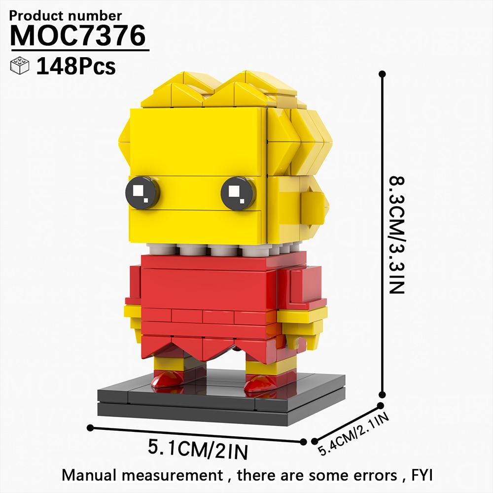 MOOXI Simpson Brickheadzed DIY Diorama Assembly Model Kit For Adults Building Blocks Set Children Toy MOC Bricks Montessori Gift