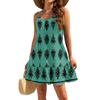 Women's Dresses Sleeveless Loose Casual Floral Print Hem Pleated Beach Dresses