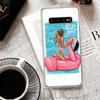 Mädchen Flamingo Sommer Strand Hülle Für Samsung Galaxy S23 S22 S24 S25 Ultra Handyhülle S21 Plus S20 FE S10 + S25Ultra Druck Fundas
