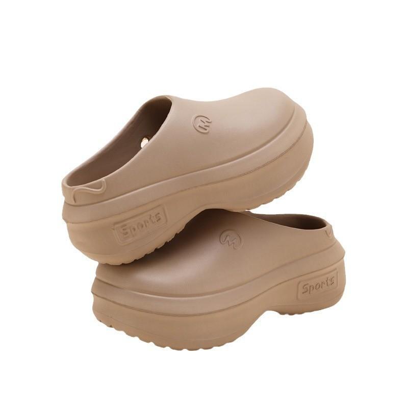 Scarpe da chef rialzanti pantofole integrate suola spessa testa a sacco indossabili nuove leggere antiscivolo scarpe con fori mezze pantofole da donna all'ingrosso