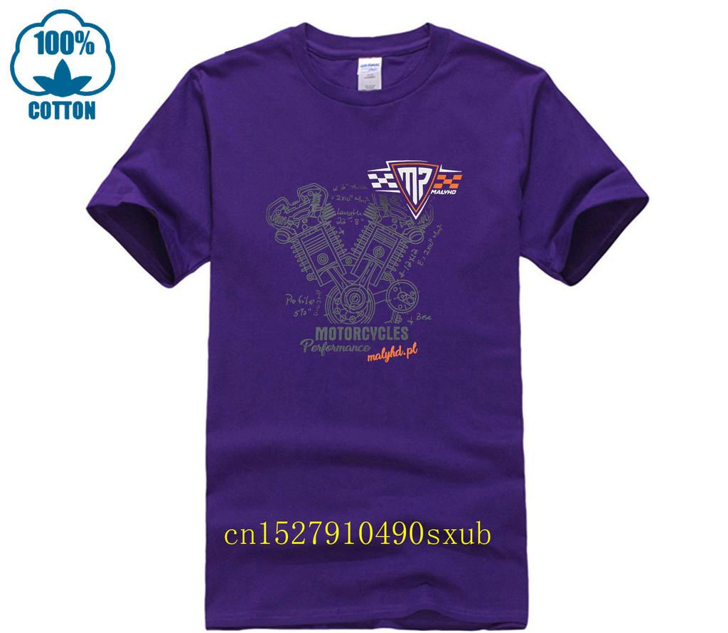 Tshirt Firmowy Malyhd Engine Pdk 100  Koszulka Meska Motocyklowa Round Neck Cool  Mans Tshirt