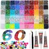 Strass colorati in resina da 3 mm: 40 Colori AB e Gelatina per Abbigliamento Fai-da-Te, Nail Art e Telefoni
