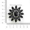 Black Onyx Cluster Ring, 925 Sterling Silver, Handmade Statement Ring