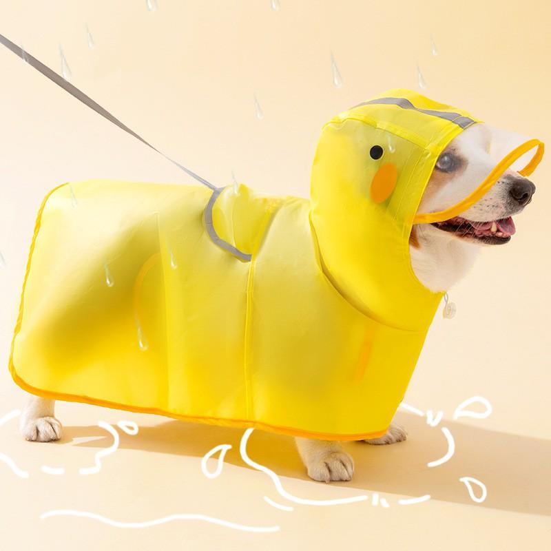 Waterproof Dog Raincoat Full-Body Cover Small Medium Dogs Teddy Style Outdoor Rain Protection