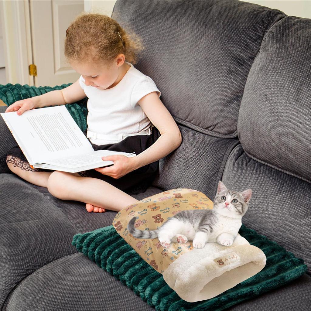 Cat Nest Cozy Cat Bed Autumn Warm Thick Pet Cave For Small Animal Kitten Puppy Resting Play Outdoor Apartment Travel
