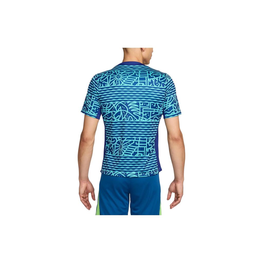 Nike Brasilien Akademie Pro Herren Nike Dri-FIT Fußball Pre-Match Kurzarm Oberteil FJ2723-445