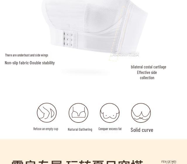 Women's Anti-Slip Strapless Full Cup Bra: Minimizing, Anti-Sag, Beautiful Back Bandeau for Large Bust Plus Sizes