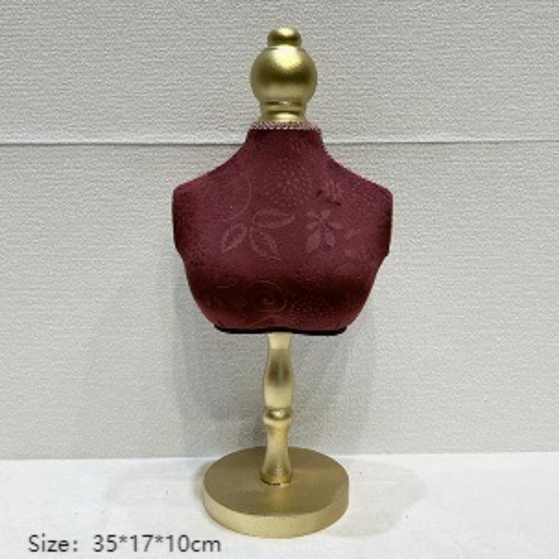 Flannel Exquisite Jewelry Display Rack Necklace Model Showcase Stand Counter Jewellery Show Holder Live Stream Storage Shelf