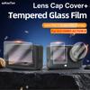 Screen Protector for DJI OSMO Action 6 Camera + Lens Cap Cover 9H Hardness Tempered Glass Protector Anti-Scrach Accessories