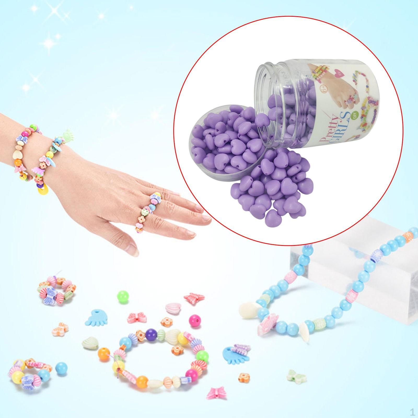 

Сердечки бусины-разделители подвески с коробкой для хранения детский комплект россыпью для сережек фиолетовый