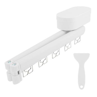 Wäscheständer Einziehbar Saugknopf Wäschetrockner Wandmontiert mit 5 Winddichten Löchern