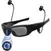 Camera Glasses, Bluetooth Smart Sunglasses with Camera, HD 1080P Video Glasses, Camera Sunglasses with Polarized UV400 Lens for Outdoor Sports, Black