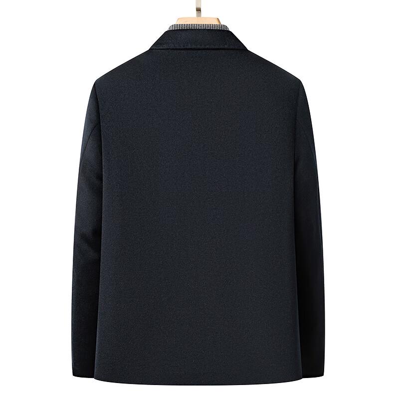 FAPAI Men's Pure Wool Detachable Down Liner Overcoat