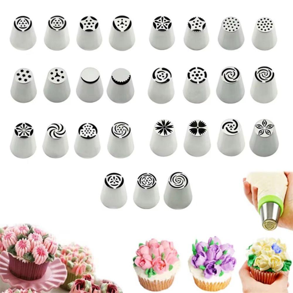 47pcs/set Steel Cake Decorating Nozzles Set Baking Tool Flower Frosting Nozzles  Pastry Tools