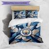 Manchester City Pattern Printed 3PCS Bedding Set Soft Skin-Friendly Washable Duvet Cover & Pillowcases Set All Season Bedroom