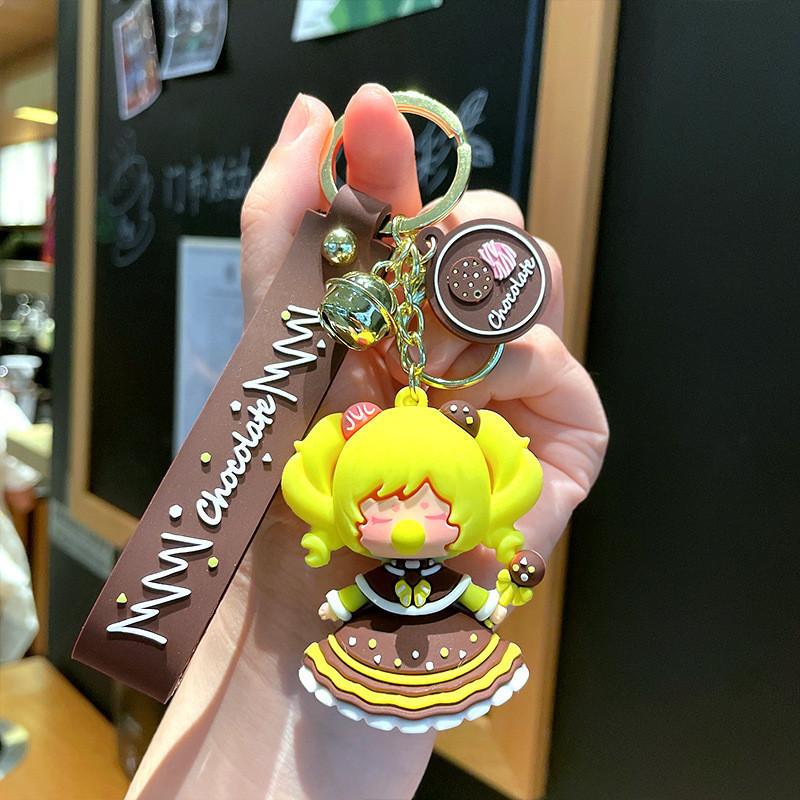 Adorable Lolita Princess Keychain Cute Cartoon Girl Key Holder Accessory Ideal For Gifts
