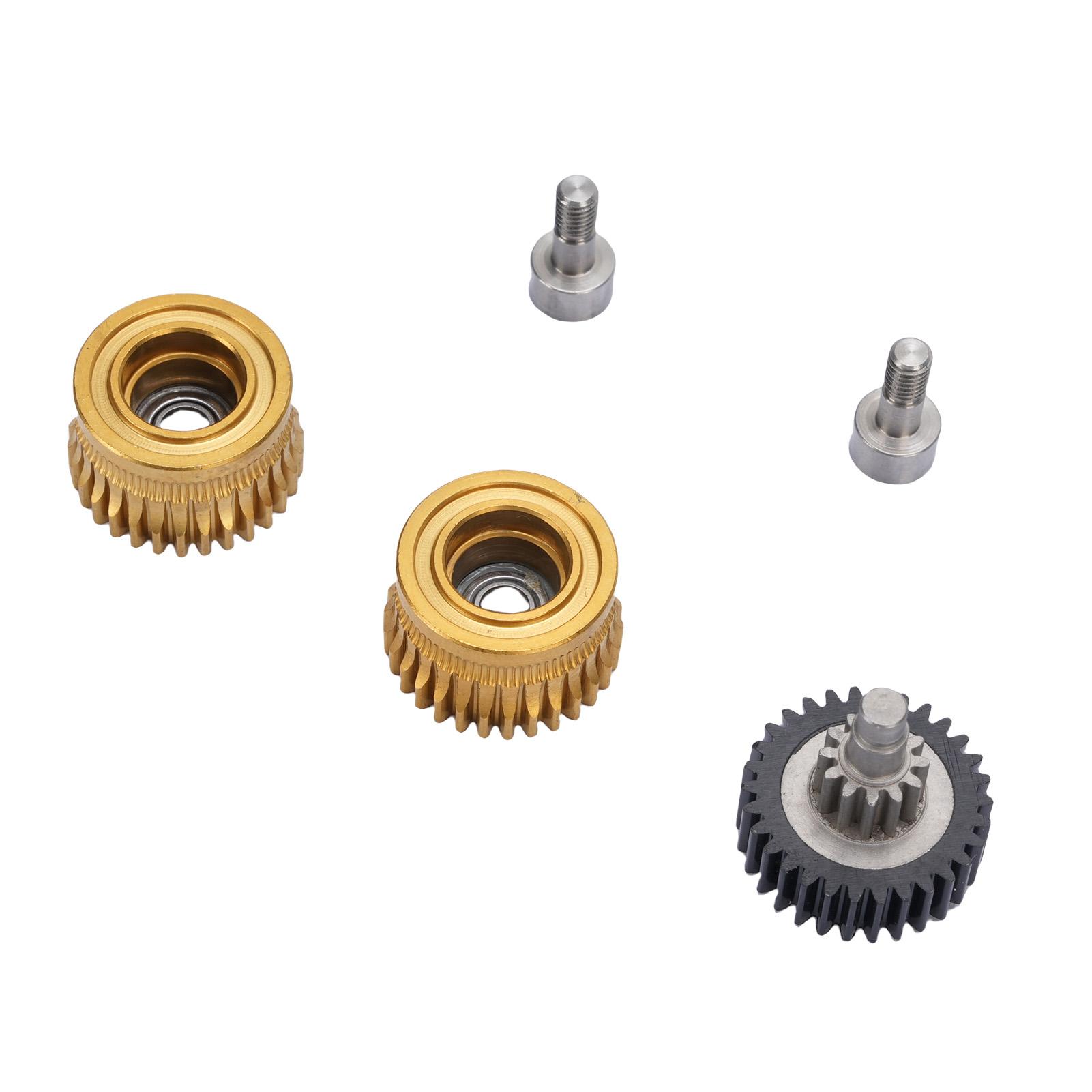 

Upgraded Extruder Gear Set Hardened Steel DLC Coating Black Reduction Gold Double Bearing Gears for K1 Maximum 3D