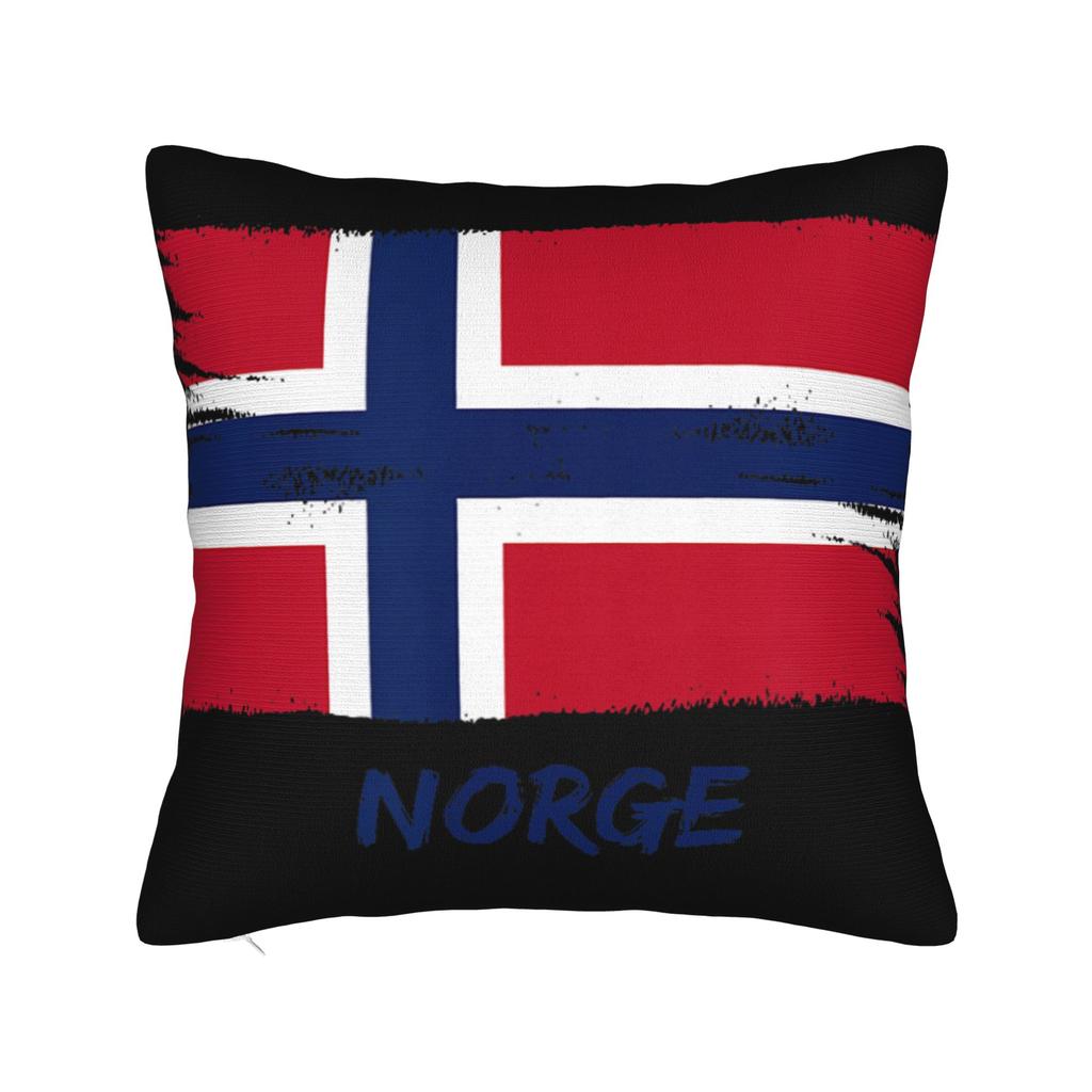 Norway Vintage Sports Design Norge Norwegian Pillow Cover Cushion Cover Retro Trendy Pillow Case For Wedding Party Home Decor