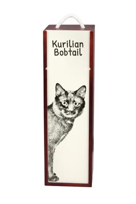 Kurilian Bobtail – Wine Box with a Cat, Alcohol Box with Graphics | Art-Dog