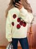 Women's Crewneck Casual Knit Sweater - Persimmon Orange Pullover, Soft Cozy Long Sleeve Top, Fall Winter