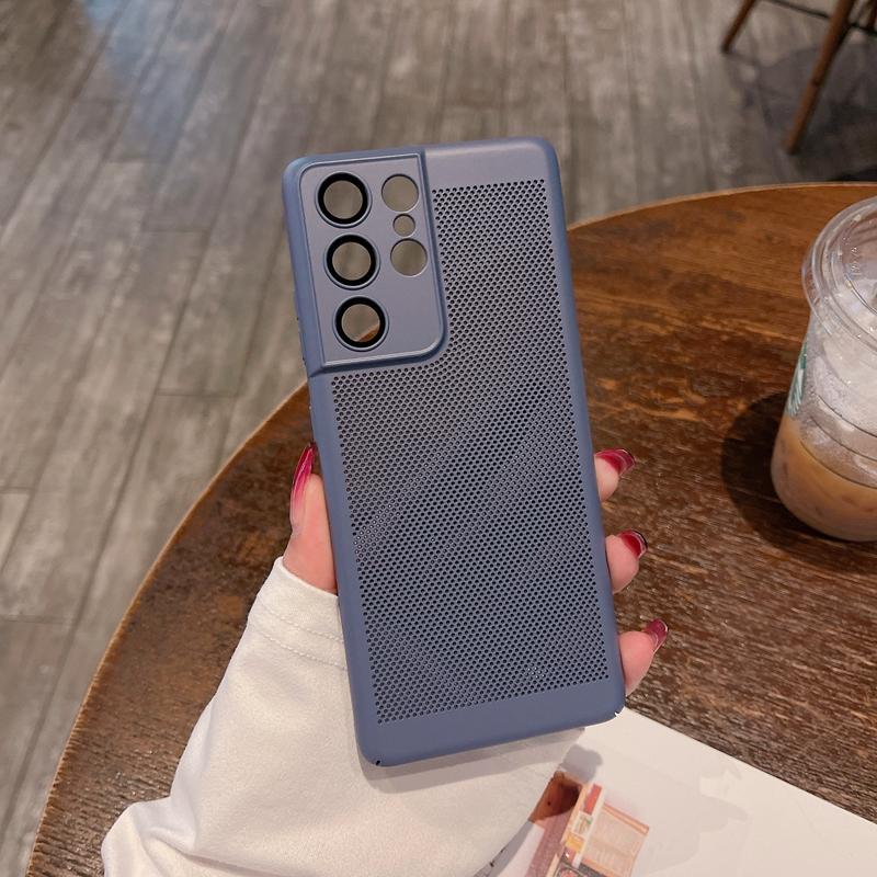 Heat Dissipation Breathe Phone Case for Samsung Galaxy S23 Ultra S22 Plus S21 FE S20 Note 20 10 Luxury Ultra Thin Cooling Cover