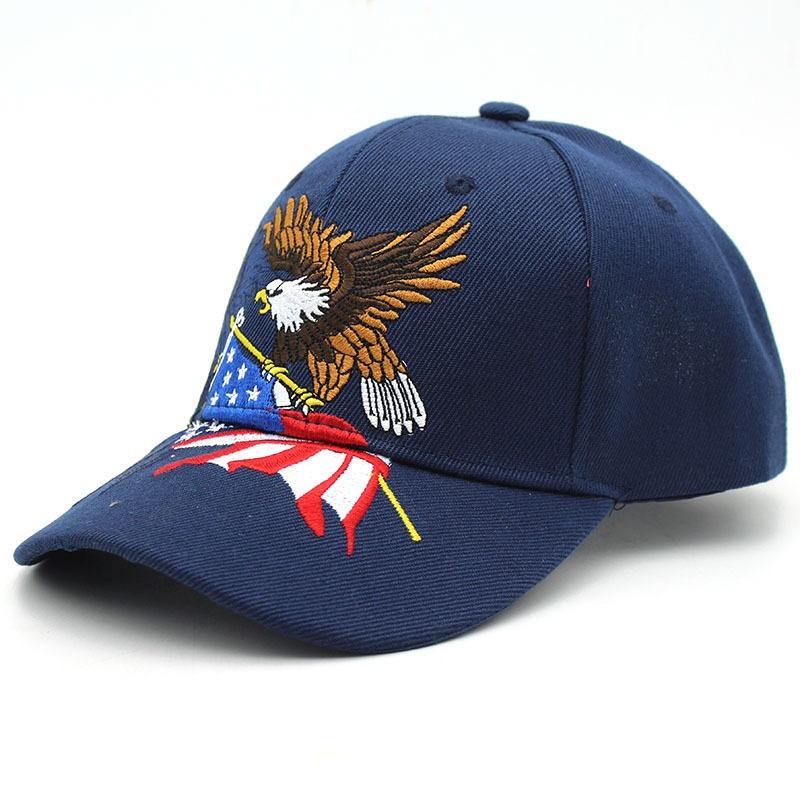 Hot Sale Unisex Baseball Cap 3D Bald Eagle USA Embroidery Cap Men And Women Outdoor Sports Hats