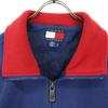 Tommy Hilfiger 90er Jahre Alte Flagge Etikett Einpunkt-Logo Langarm Toriko-Farbe Fleecejacke Herren Gebraucht
