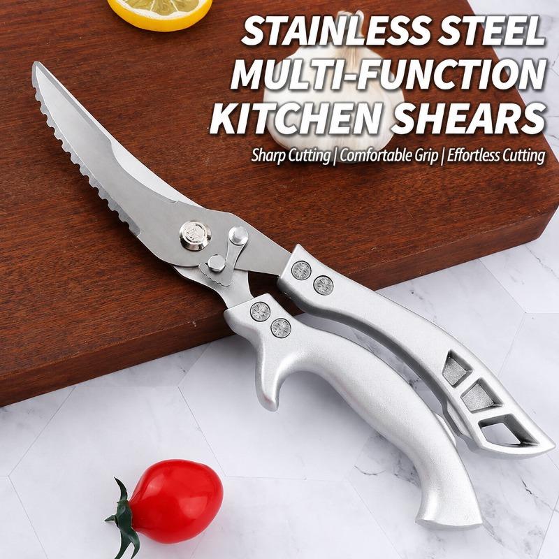 Household Stainless Steel Kitchen Scissors Heavy Duty Bone Shears for Chicken Bone Cutting Fish Cleaning Barbecue Processing5