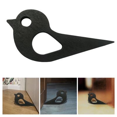 Wood Door Stopper Bird Shaped Wedge Non-Slip Door Stop Prevents Slamming Door Stopper Fit for Door Bottom Seam