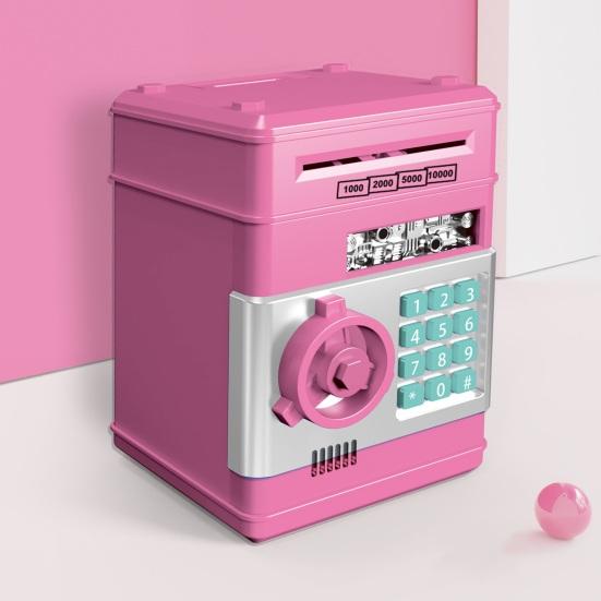 Mini ATM Piggy Bank with Password, Auto-Roll Money Saving Box, Electronic Coin Cash ATM Machine, Birthday Gift for Boys Girls