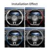 Suitable for Mg Carbon Fiber Texture Steering Wheel Covers with Segmented Quick-Release Design, Durable, Compatible with Zs Astor Ev Hs Phev Mg4 Mg3 M