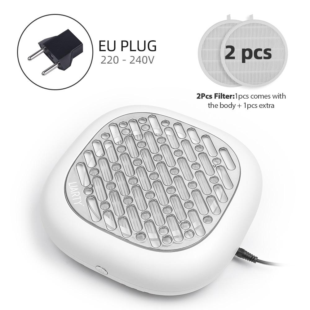 130W Super Suction Brushless Nail Dust Extractor Powerful Nail Dust Collector Nail Art Manicure Fan Vacuum Cleaner With 2 Filter