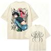 Anime Hunter X Hunter Shizuku Spider Troupe Phantom Vintage Washed T-shirt Men Women Fashion Casual Cotton Short Sleeve T-shirts