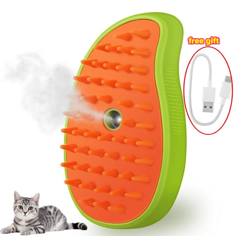 Spazzola Massaggiante Pettine 3 in 1 a Spruzzo d'Aria Elettrica Auto-Pulente Vapore Olio Essenziale Ricaricabile Spruzzatore Pettini Massaggianti per Cuoio Capelluto