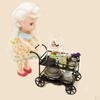 Miniature Metal Serving Cart /12 Dollhouse Accessories - Dolls Kitchen, Dining Room, Restaurant