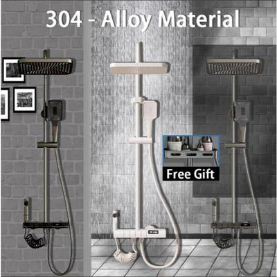 Enhanced Water Pressure Function Shower Set Copper Body Thermostatic 4-in-1 Showerhead Bathroom Shower Head Set