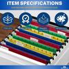 1InTheOffice Poly Expanding Hanging File Folders Letter Size, Hanging File Pocket, File Cabinet Dividers, Assorted, 5/Pack