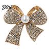 Lightweight Bow Accessory Brooch Pin 3D Design with Imitation Pearl