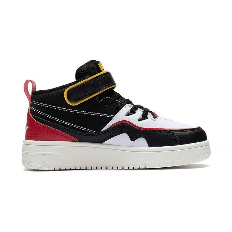 LiNing Youth  Non-Slip Shock Absorbing Wear-Resistant Sports Casual Shoes Kids Sneakers Black White Red YKCS154-13
